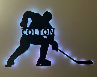 Personalized Ice Hockey Player With Lights or With Out