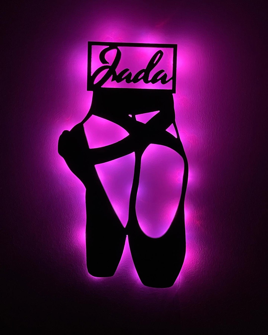 Personalized Pointe Shoes Wall Sign With or Without Lights - Etsy