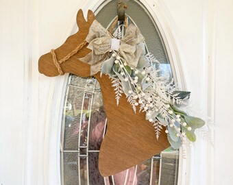 Christmas Horse Door Hanger