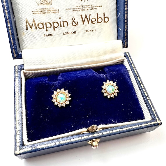 Mappin & Webb Boxed Vintage 18CT Gold Diamond and… - image 1
