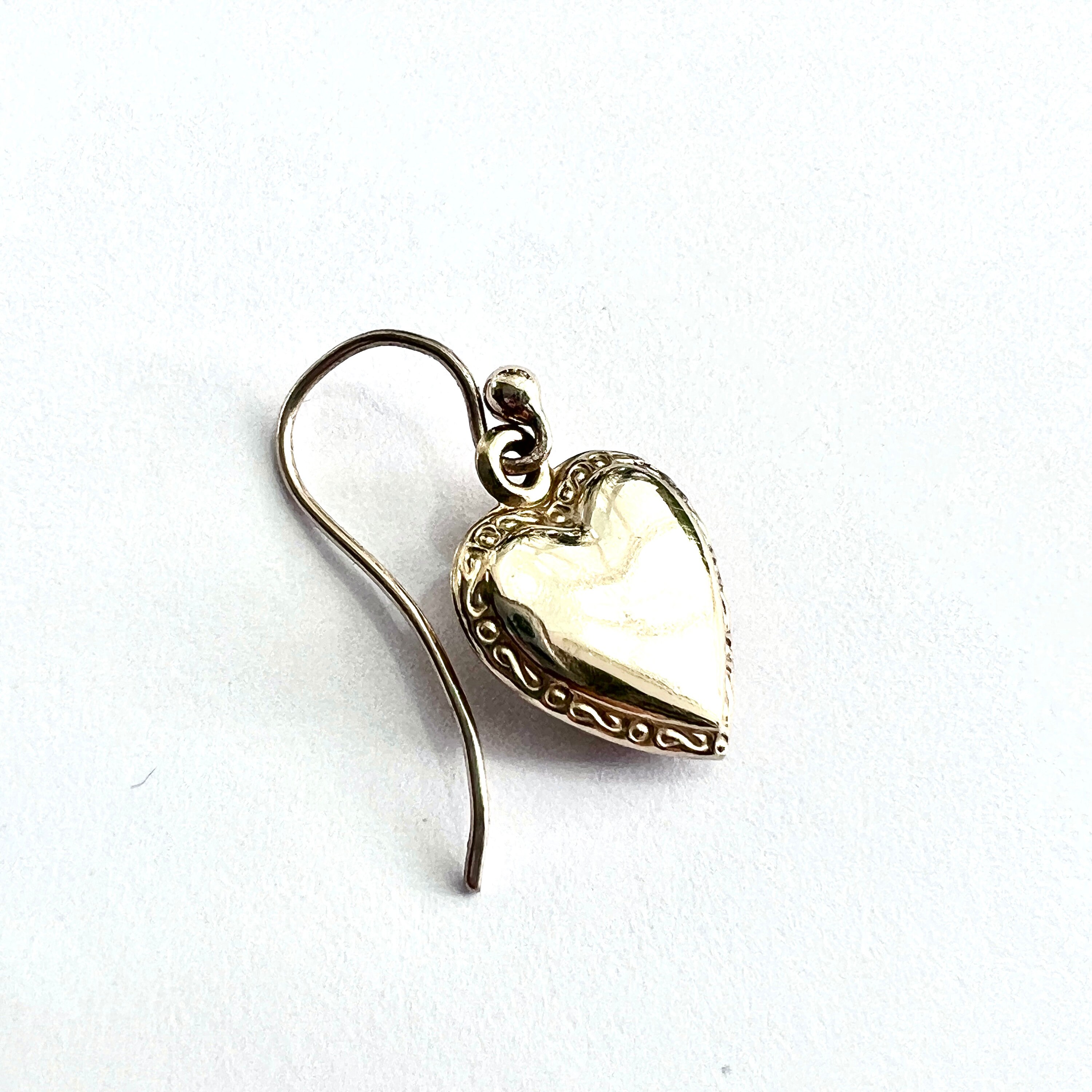 ヴィンテージ9金刻印ハートドロップピアス（片耳用） - Etsy 日本