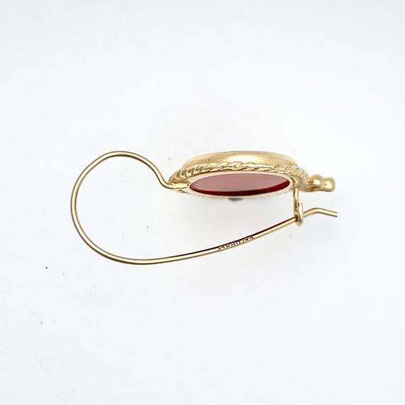 Vintage Winged Horse Carnelian Intaglio 14CT Gold… - image 6