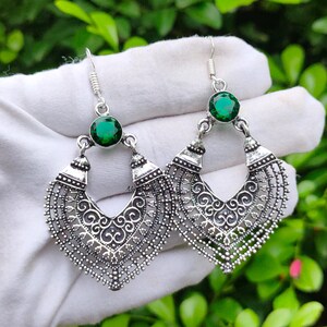 Natural Chrome Diopside Earrings/Handmade Earrings/Diopside Earrings/925 Sterling Silver Earrings/Gemstone Earrings/Multi Gemstone Earrings