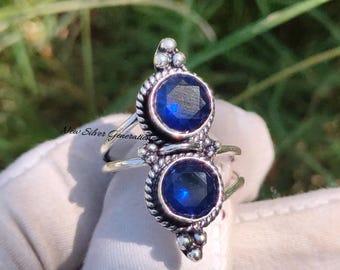 Handmade Tanzanite Ring: Sterling Silver Multi Gemstone