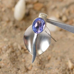 Handmade Amethyst Pendant: 925 Sterling Silver Designer Necklace