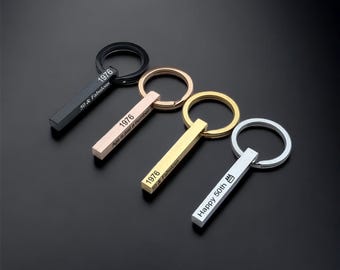 50th Birthday Personalised Keyring Bar