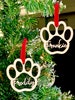 Personalised Dog Paw Christmas Tree Bauble, Decoration, Ornament 