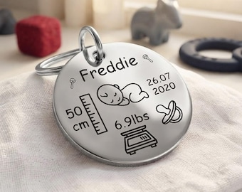 Chaveiro para Nova Mamãe, Lembrança Personalizada em Aço Inoxidável para Bebê