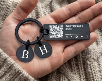 Personalised Keyring - Music QR Code