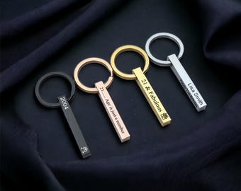 21st Birthday Personalised Keyring Bar