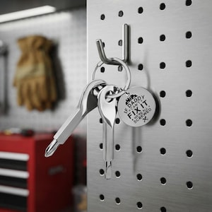 Screwdriver Keychain, Stainless Steel Mini Tool with Optional Back Engraving