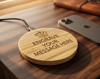 Personalised  Wood Wireless Charger