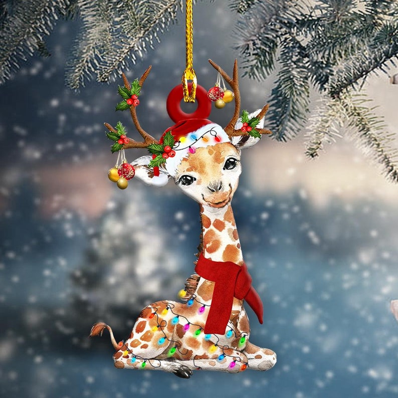 Giraffe Christmas Light Shape Ornament Christmas Ornament  Etsy