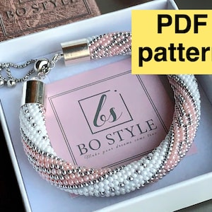 Bead Crochet pattern, PDF file bracelet, Bead crochet  print rope, DIY, Easy to follow pattern, Crochet bead rope bracelet