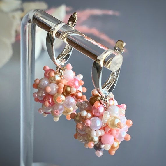 Orecchini Pendenti Con Cristalli E Perle COLORE CRISTALLI Azzurri - Foto 7