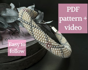 Bead Crochet Bracelet PDF Pattern: DIY Jewelry Tutorial