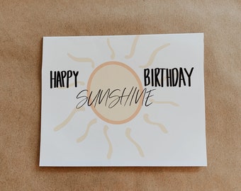 Sunshine- Happy Birthday Card