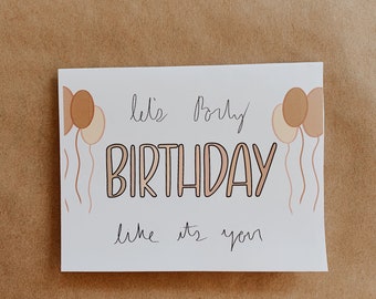 Let’s Party- Birthday Card