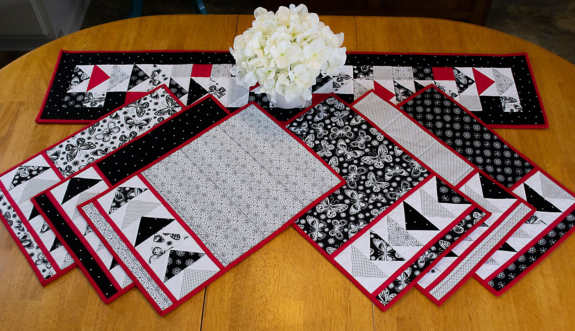Black and White Table Mats Etsy