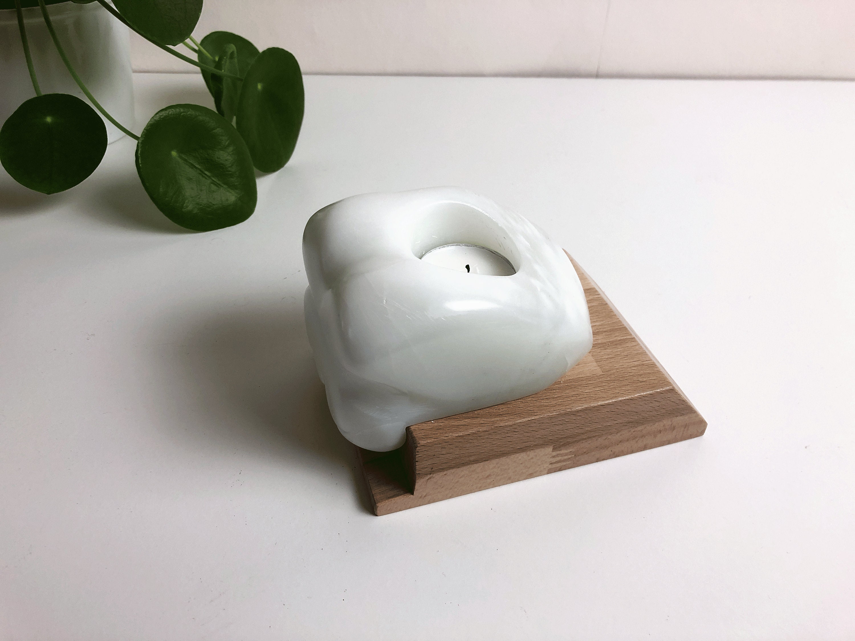 Support de Bougie Lumière Thé Soapstone
