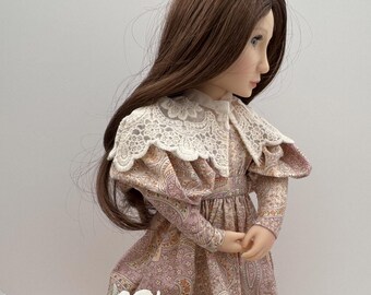 16 inch doll 1830 dress and lace caplet
