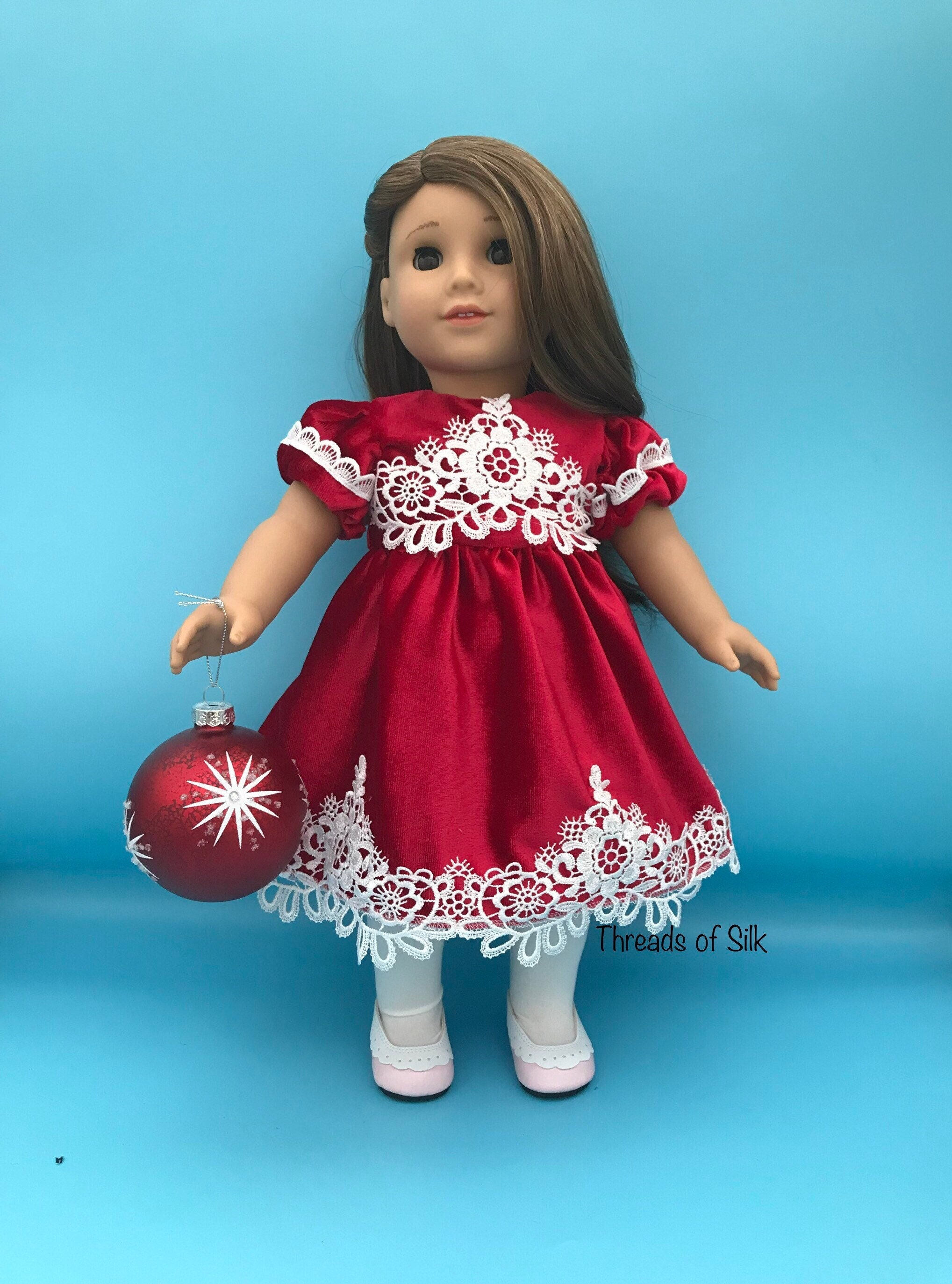 RED PARTY DRESS Designafriend And Our generation Dolls 18” Dolls Clothes 