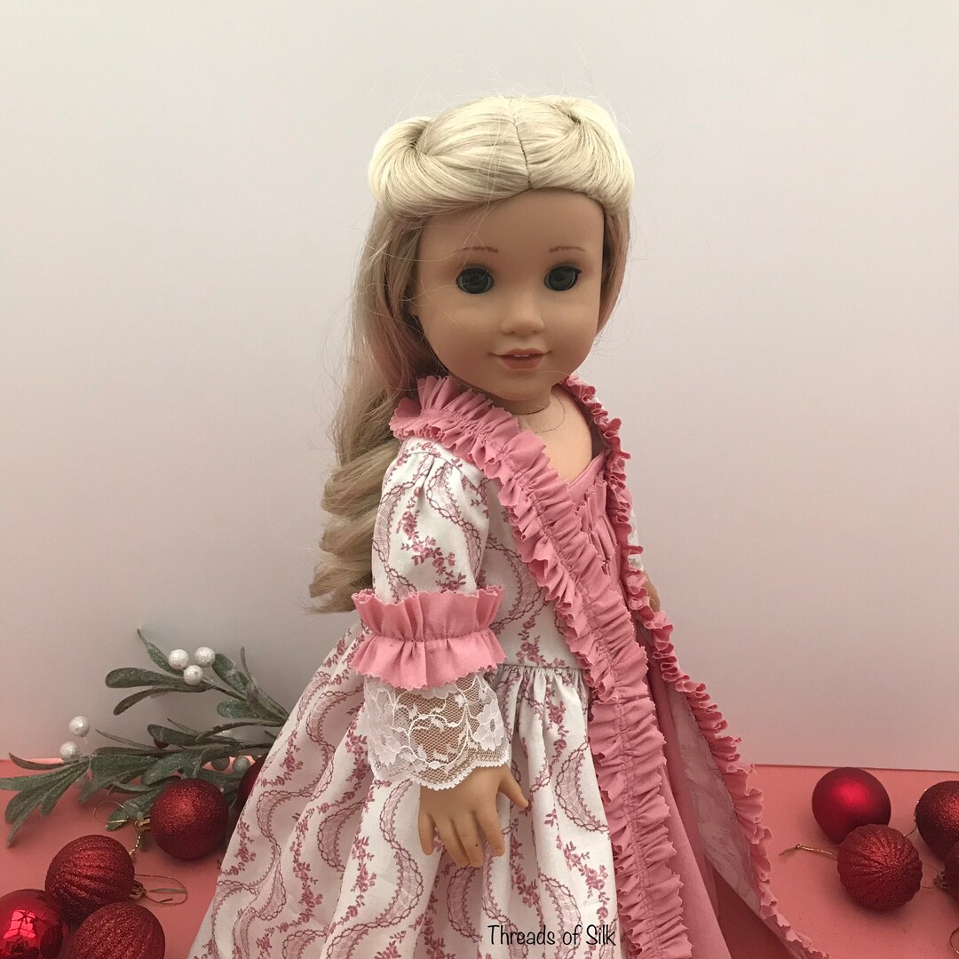 18 Inch Doll Gown With Pinked Trim C.1760 Etsy