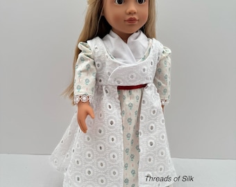 18 inch doll Regency ensemble