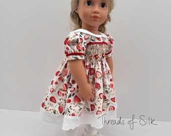 18 inch doll hand smocked dress