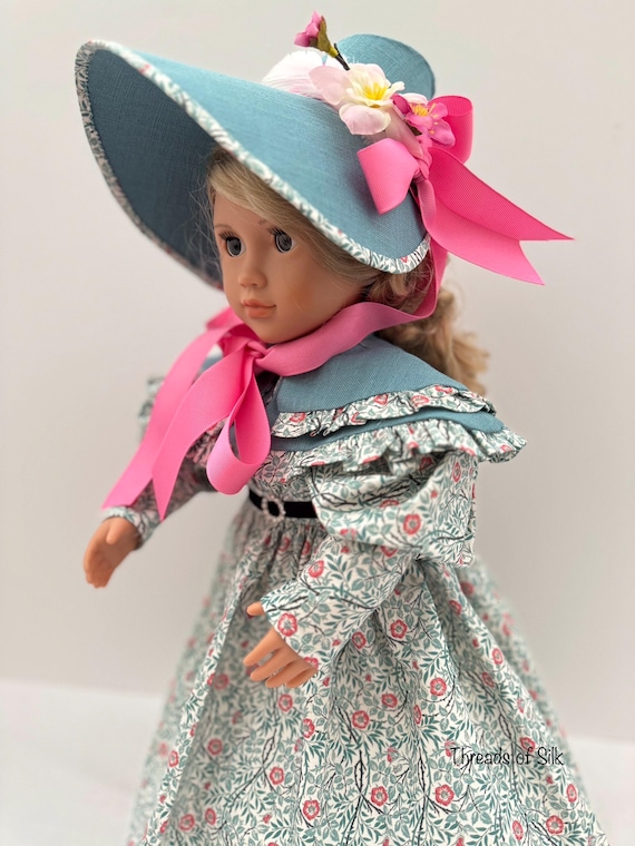 1830s Couture Ensemble for 18‑Inch Dolls – UK Handmade
