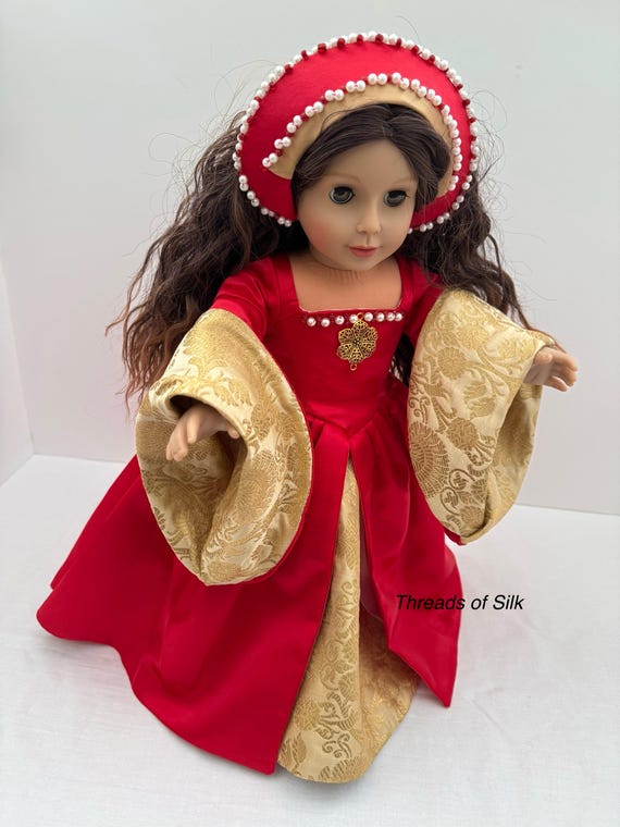 18 inch doll Tudor gown c.1540