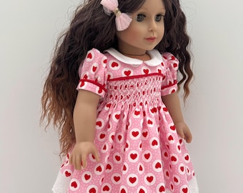 18 inch doll smocked dress