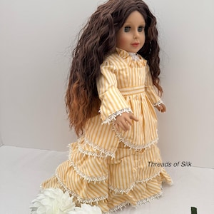 18 inch doll 1870s bustle dress