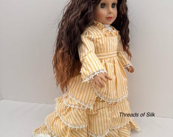 18 inch doll 1870s bustle dress