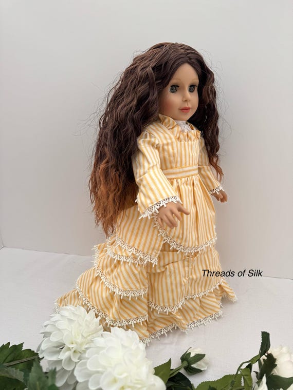 18 inch doll 1870s bustle dress