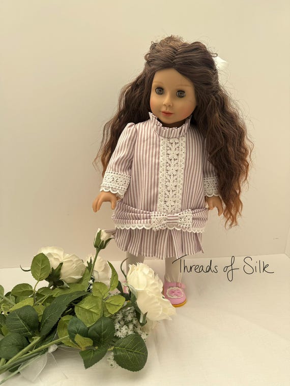 OOAK 18 inch doll dress c.1890