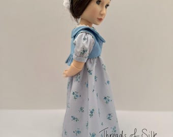OOAK Regency cotton lawn Gown and Spencer Outfit (16 inch dolls)