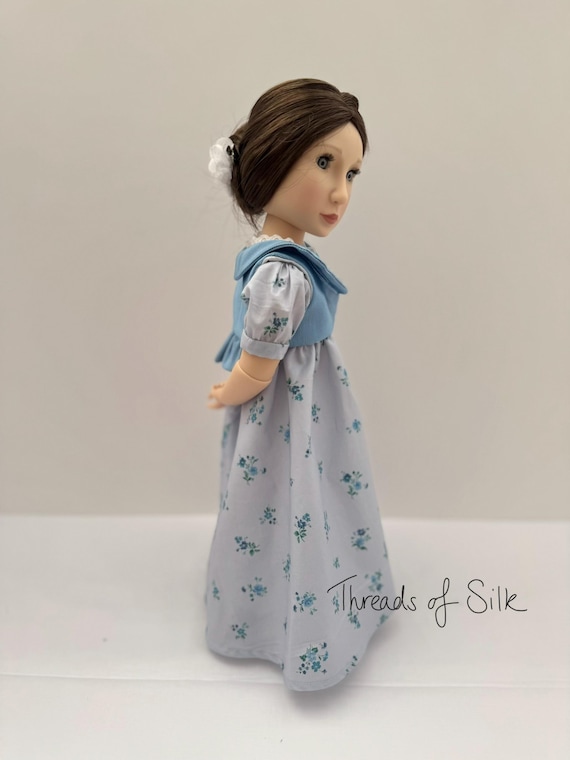 OOAK Regency cotton lawn Gown and Spencer Outfit (16 inch dolls)