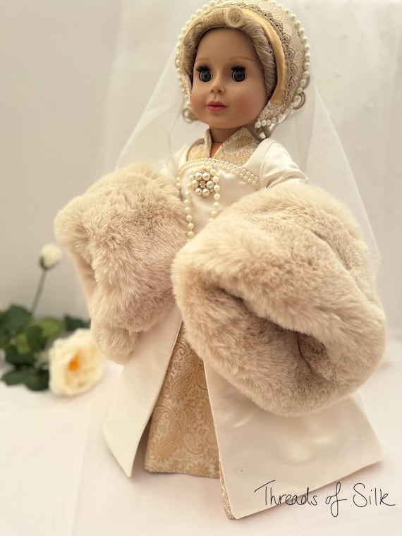 OOAK Tudor Inspired Court Gown c.1530 18 inch doll outfit.