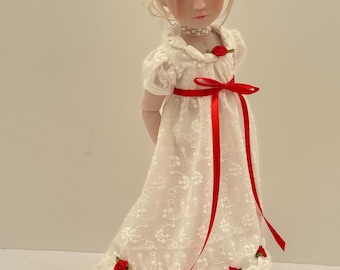 Regency Rose Heirloom Gown – For 15‑Inch Collector Dolls (RRFF Size)  limited edition