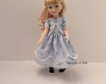 14-15 inch doll 1850s girls dress