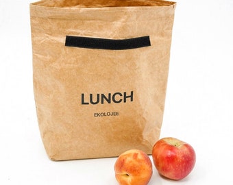 Insulated Lunch Bag Color KRAFT Paper | Snack Bag | Food Bag