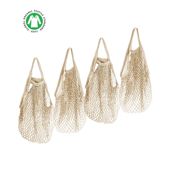 4-pack Organic French Market Bag Set Zero Waste Gift String Bag Shopping  Bag Reusable Grocery Bag Includes Gift -  Canada