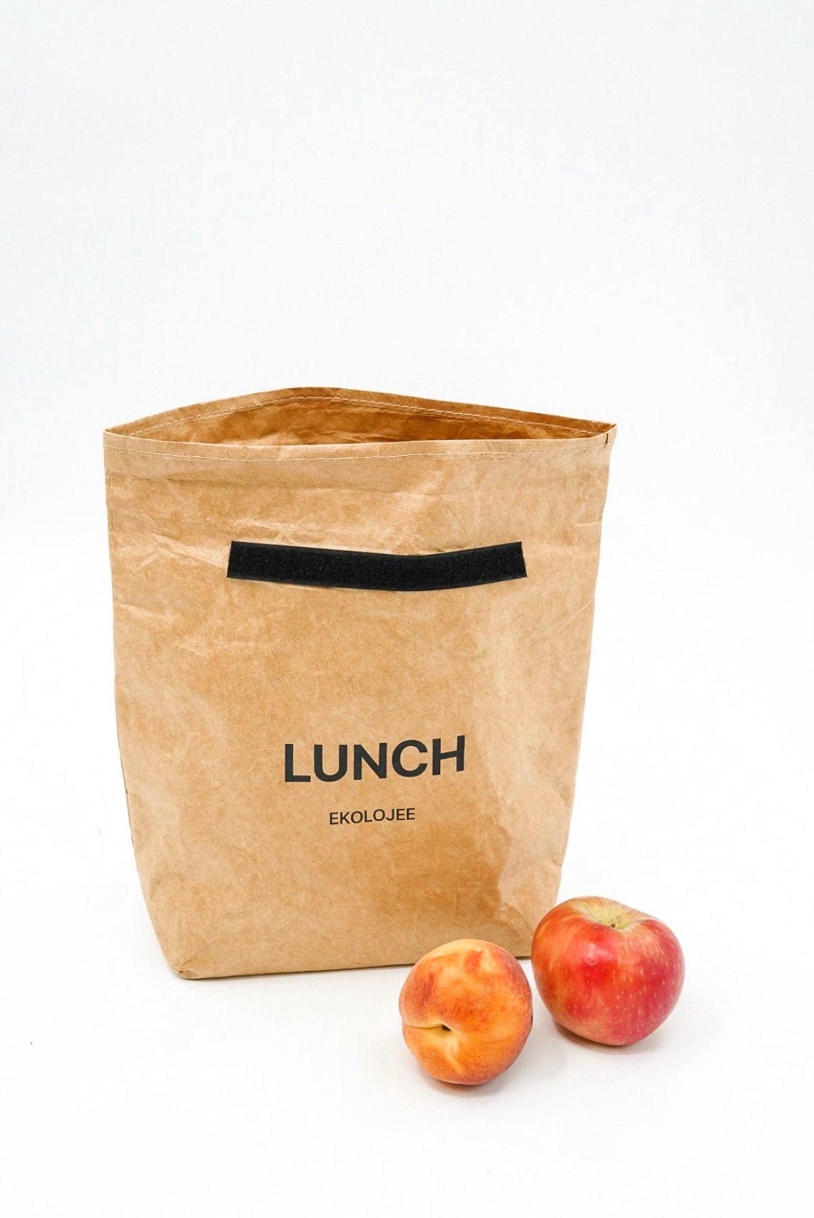 Insulated Lunch Bag Color KRAFT Paper snack Bag food Bag - Etsy