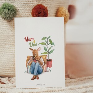 Tarjeta del día de la madre - 1 niño - Doe