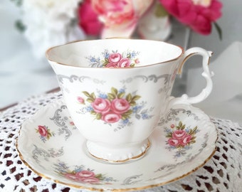 Royal Albert Tranquility cup and saucer, Vintage afternoon tea party, Birthday Bridal Baby shower gift, wedding favors, teaware, tea table