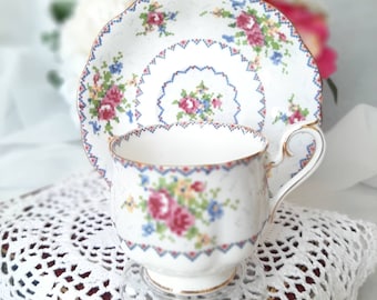 Royal Albert Petit Point cup and saucer, Vintage afternoon tea party, Birthday Bridal Baby shower gift, wedding favors, tea table, teaware