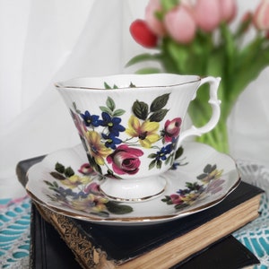 Royal Albert cup and saucer, vintage afternoon tea party, bridesmaid gift, favors, bridal shower, baby shower, high tea, teacup, tea set