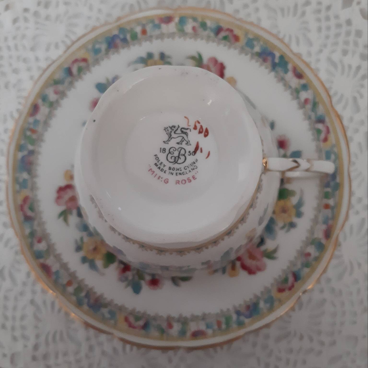 Foley フォリー MingRose カップ＆ソーサー＆プレート Foley China Bone China Cup & Saucer Set - Ming Rose INV150