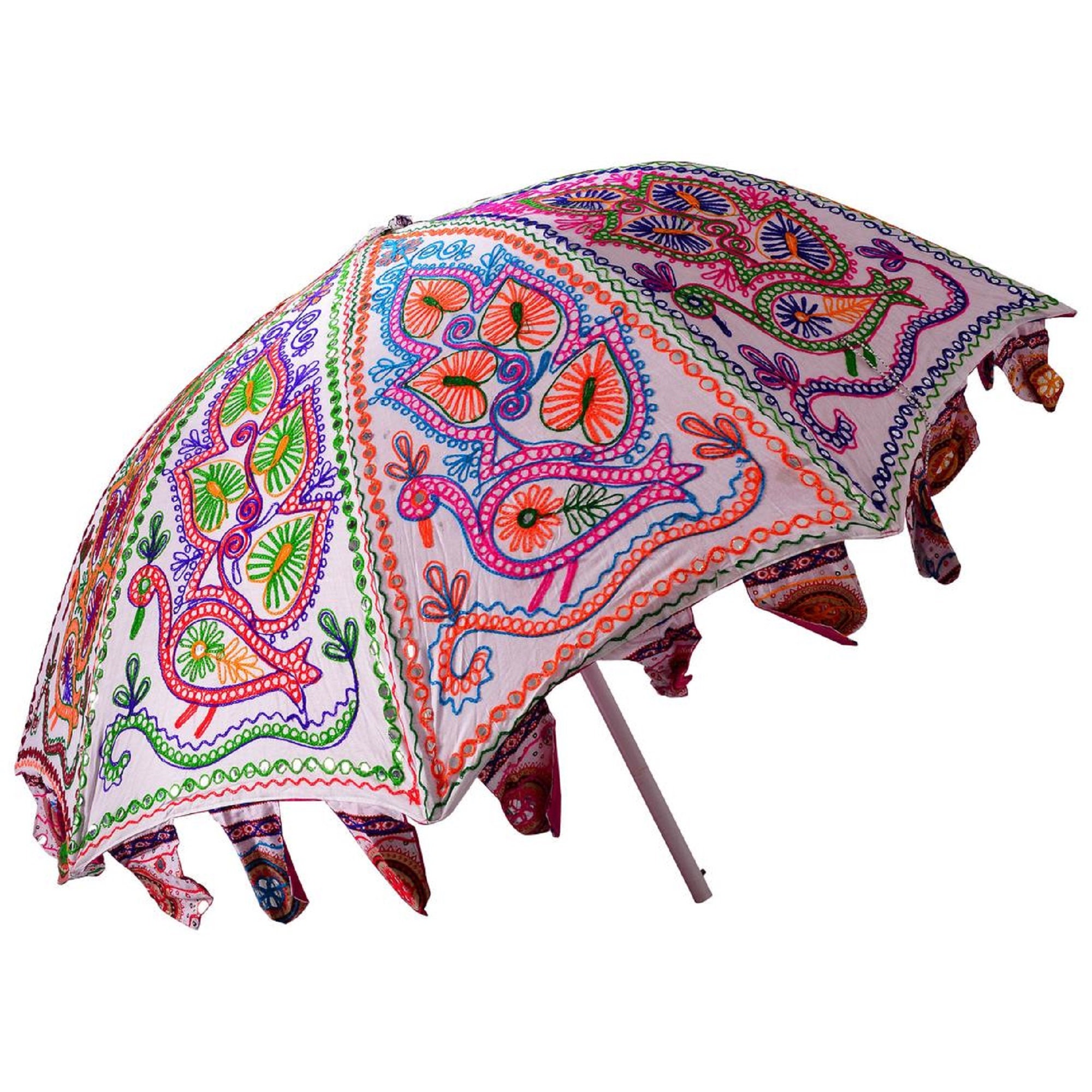 Indian Parasol Big Garden Umbrella Outdoor Patios Peacock | Etsy